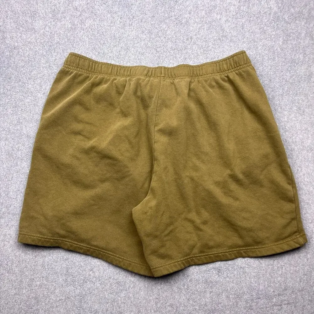 the north face‎ sweat shorts green fleece logo xl